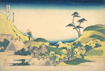 Lower Meguro Shimo Meguro, da série Trinta e seis vistas do Monte Fuji Fugaku..., ca. 1830-32. de Katsushika Hokusai