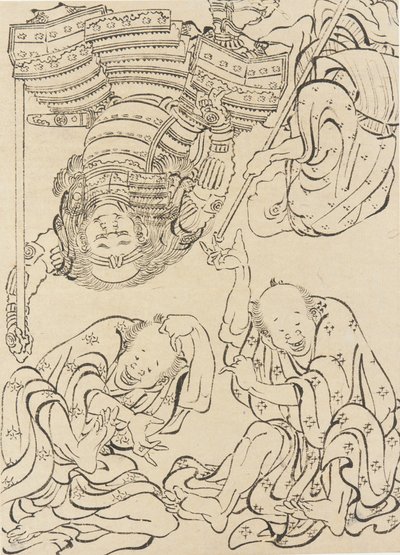 Figuras diversas, final do século XVIII e início do século XIX. de Katsushika Hokusai