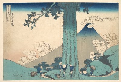 A Passagem de Mishima na província de Kai (Kōshū Mishima goe), da série «Trinta e seis vistas do Monte Fuji» (Fugaku sanjūrokkei) de Katsushika Hokusai