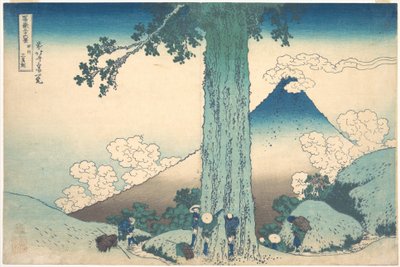 A Passagem de Mishima, na província de Kai (Kōshū Mishima goe), da série «Trinta e seis vistas do Monte Fuji» (Fugaku sanjūrokkei) de Katsushika Hokusai