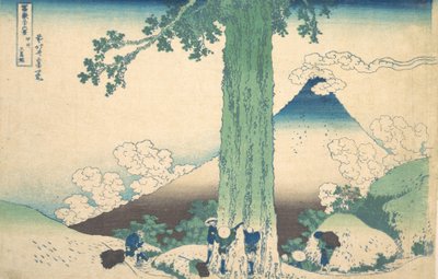 Mishima Pass na província de Kai Koshu Mishima goe, da série Trinta e seis vistas ..., ca. 1830-32. de Katsushika Hokusai