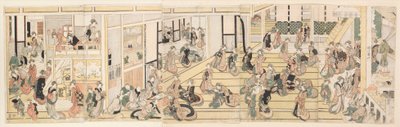 Dia de Ano Novo no Bordel Ōgiya, em Yoshiwara de Katsushika Hokusai