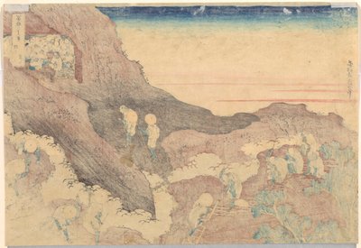 Peregrinos Ascendendo o Pico, da série Trinta e Seis Vistas do Monte Fuji de Katsushika Hokusai