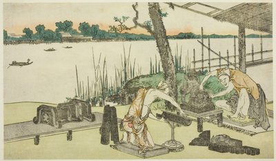 Oleiros no Trabalho - Imado de Katsushika Hokusai