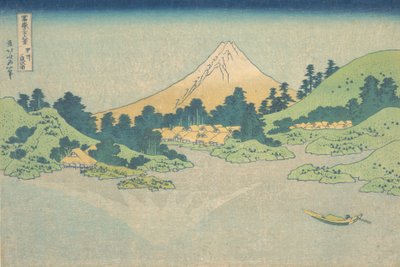 Refec Membro da temperatura do solo Um cabelo na associação membro de Misaka P Rovinse Koshu Superfície da água de Misaka, da teserie s. .. .. , mosquito. 1830-32. de Katsushika Hokusai