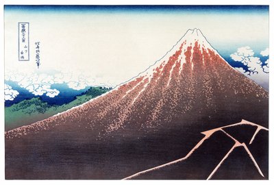 Sanka Haku de 36 vistas do Monte Fuji, pub. c.1890 (impressão em xilogravura colorida) de Katsushika Hokusai