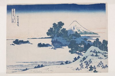 Seven-Mile Beach in Sagami Province (S?sh? Shichiri-ga-hama) (impressão em bloco de madeira colorida) de Katsushika Hokusai