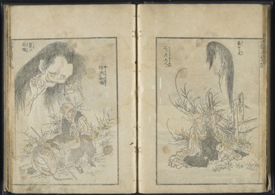 Sketchbook, vol. 10, 1819 (impressão em xilogravura) de Katsushika Hokusai