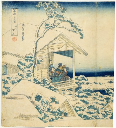 Manhã nevado em Koishikawa, c.1831-34 (woodblock) de Katsushika Hokusai