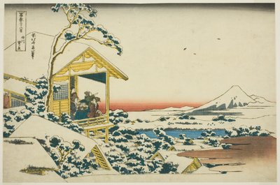 S no wy também r pessoas g de Koishikawa (Koishikawa Yuki no Ashita), da série "Ti rty x views of f also lucky t Fuji (Fugaku Usaju Rokukatsu)" de Katsushika Hokusai