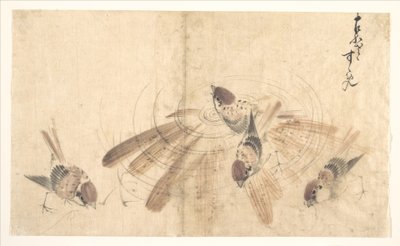 Pardais de Katsushika Hokusai