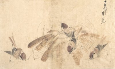 Pardais, c. 1825. de Katsushika Hokusai