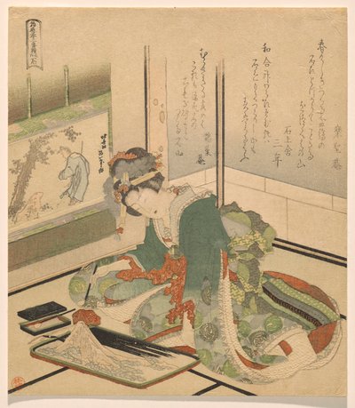 Pedra, da série Três Crianças de Katsushika Hokusai