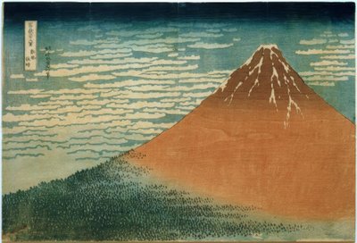 Vento sul e manhã clara de Katsushika Hokusai