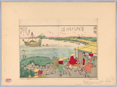 Entrada de Takanawa no Tokaido (Takanawa no chidori) de Katsushika Hokusai