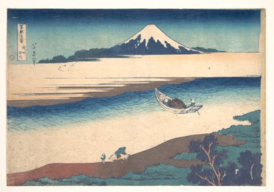 O rio Tama na província de Musashi (Bushū Tamagawa), da série «Trinta e seis vistas do Monte Fuji» (Fugaku sanjūrokkei) de Katsushika Hokusai