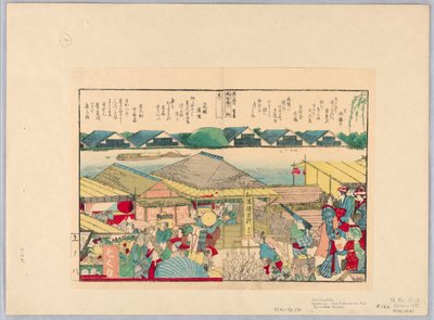 Casa de chá junto ao rio Sumida de Katsushika Hokusai