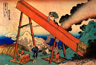 O Fuji das montanhas de Totomi, 1830-1833. de Katsushika Hokusai