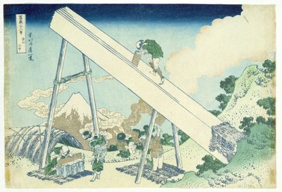 Os Serradores de Katsushika Hokusai