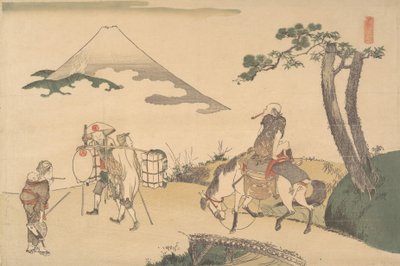 O topo do Monte Fuji, ca. 1800. de Katsushika Hokusai
