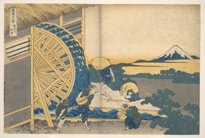 A Roda de Água em Onden (Onden no suisha), da série «Trinta e seis vistas do Monte Fuji» (Fugaku sanjūrokkei) de Katsushika Hokusai