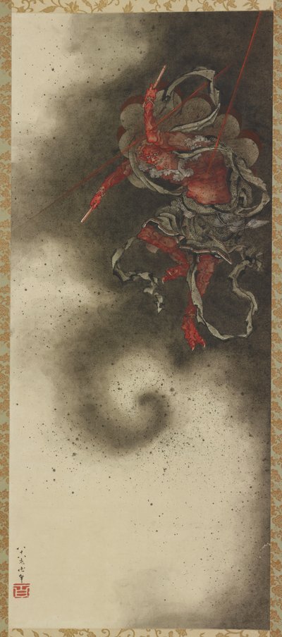 Deus do Trovão, Período Edo de Katsushika Hokusai