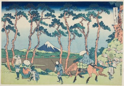 Tokaido Hodogaya, from the series "Thirty-six Views of Mount Fuji (Fugaku sanjurokkei)" de Katsushika Hokusai