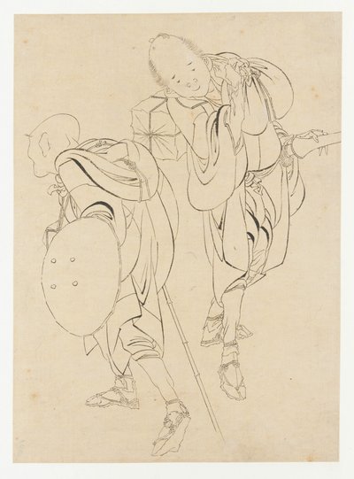 Viajantes, final do século XVIII e início do século XIX. de Katsushika Hokusai