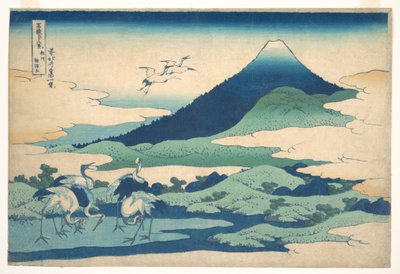 «A Mansão Umezawa na província de Sagami», da série «Trinta e seis vistas do Monte Fuji» (Fugaku sanjūrokkei, Sōshū Umezawa zai) de Katsushika Hokusai