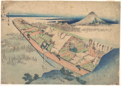 Ushibori, na província de Hitachi (Jōshū Ushibori), da série «Trinta e seis vistas do Monte Fuji» (Fugaku sanjūrokkei) de Katsushika Hokusai