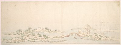 Paisagem de Inverno de Katsushika Hokusai