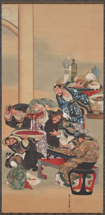 Operando no braço de Guanyu de Katsushika Ōi