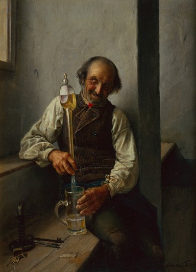 The Taper (óleo sobre tela) de Kaufmann Isidor