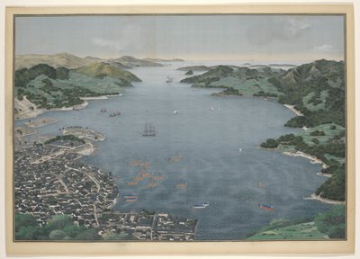 Nagasaki Baía de Nagasaki de Kawahara Keiga (workshop of)