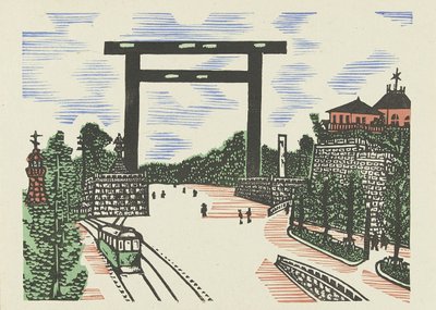 Kudan Torii torii f kudan herringen aan kyo Kyo Kaiko Zue de Kawakami Sumio