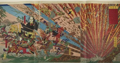Batalha de Nanba (Nanba senki no uchi) de Kawanabe Kyosai