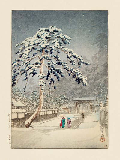 Ikegami Honmonji (Templo Honmon, Ikegami) (1931) de Kawase Hasui