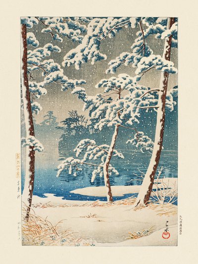 Senzokuike (Lago Senzoku) (1928) de Kawase Hasui