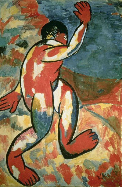 A Bather, 1911 (guache sobre papel) de Kazimir Severinovich Malevich