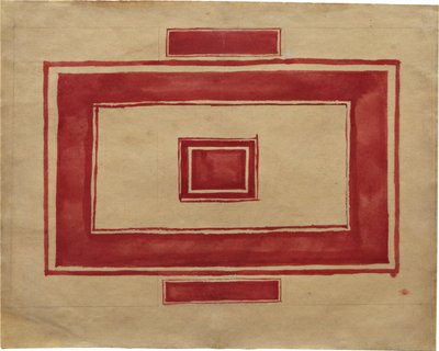 Planta do teto para o Teatro Vermelho, Leningrado de Kazimir Severinovich Malevich