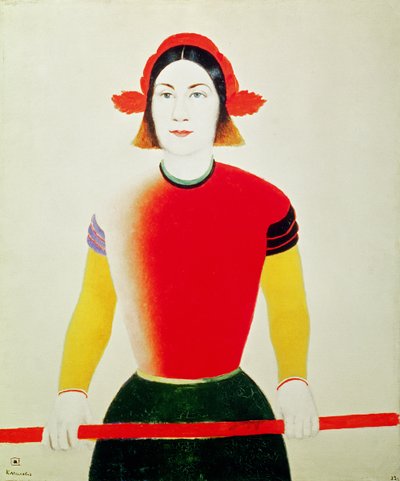 Menina com um Polo (óleo) de Kazimir Severinovich Malevich
