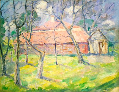 Paisagem perto de Kiev, 1930. de Kazimir Severinovich Malevich