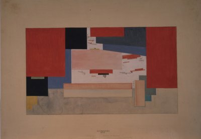 Suprematismo. Esboço para uma cortina de teatro de Kazimir Severinovich Malevich