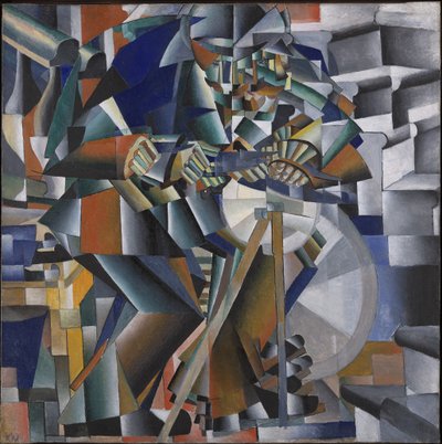 O moedor de facas ou Princípio de Brilho, 1912-3 de Kazimir Severinovich Malevich