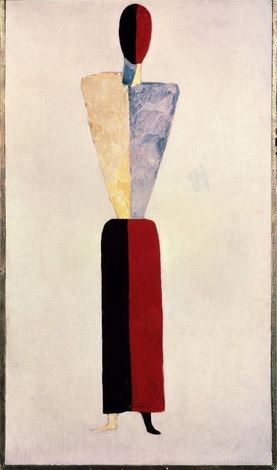 uma rapariga (forma sobre fundo branco) de Kazimir Severinovich Malevich