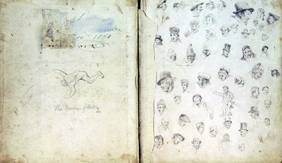 Livro de esboços para o 