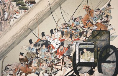 O Rapto do Imperador de clausura Go Shirakawa por Fujiwara Nobuyori em 1159, c.1200 de Keion Keion