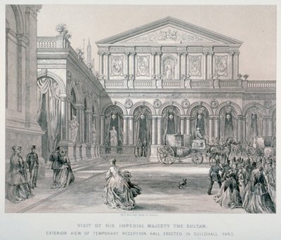 Visita de Abd-ul-Aziz, Sultão da Turquia ao Guildhall, City of London, 1867.     de Kell Brothers