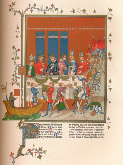 Interlúdio durante a refeição, século XIV, 1849. de Kellerhoven