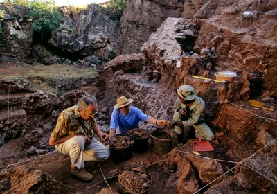 Sítio Drimolean, perto de Joanesburgo, África do Sul, hominídeo com 2 milhões de anos de Kenneth Garrett